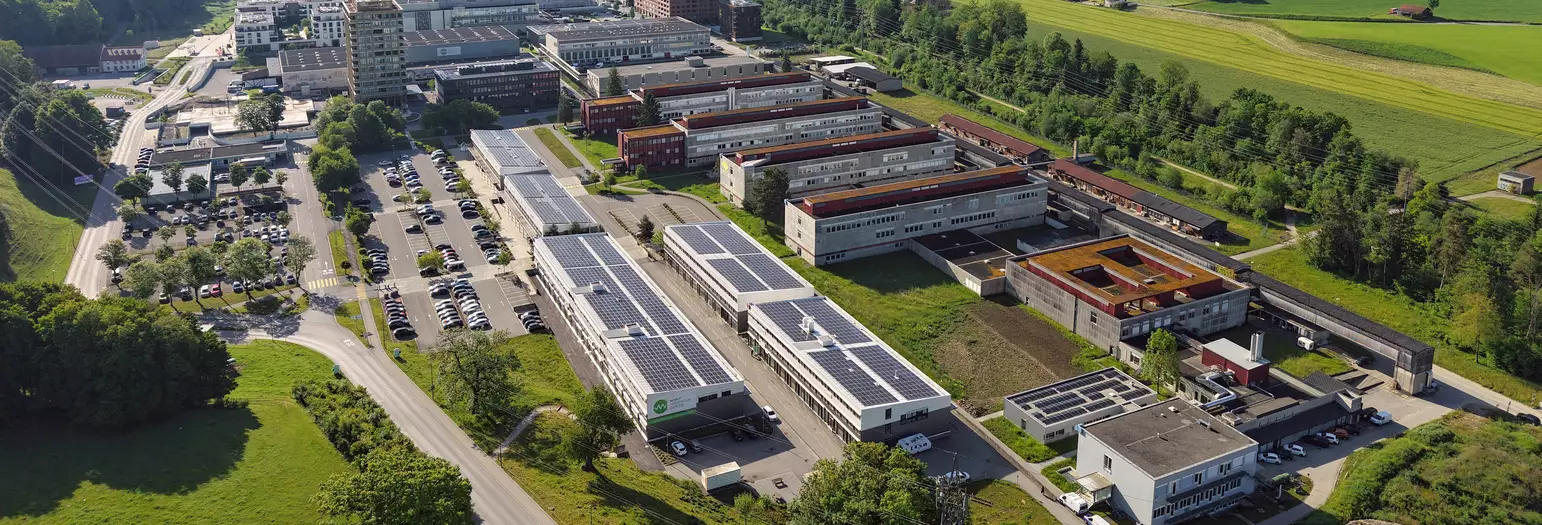 Vue aérienne du campus MIC, mai 2026